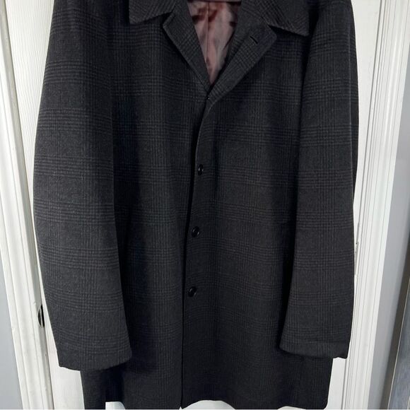 Sz 2X Daniel Hechter Paris Men's Black Wool Overcoat $298 MSRP NWOT - Picture 5 of 13